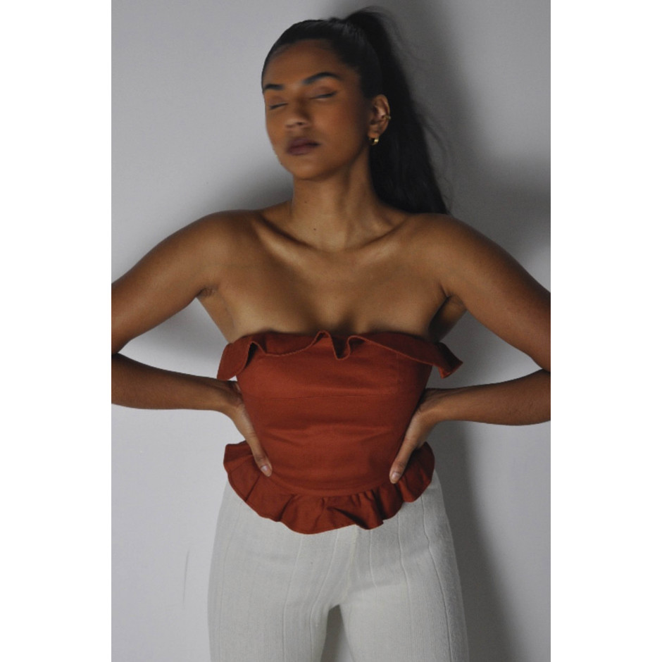 ROSA - bustier rouille
