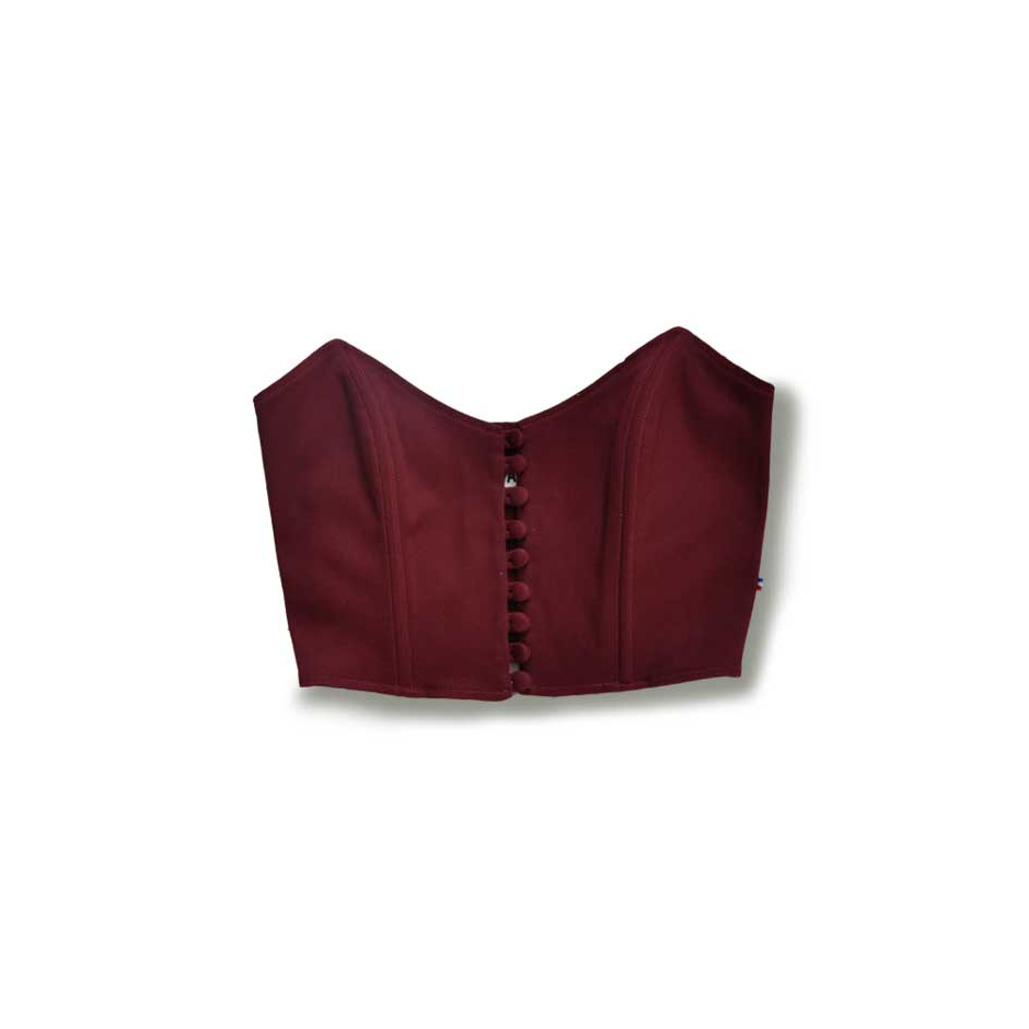 Bustier bordeaux