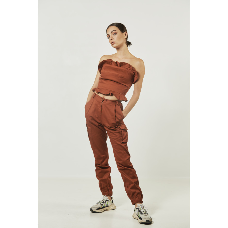 ROSA - pantalon rouille