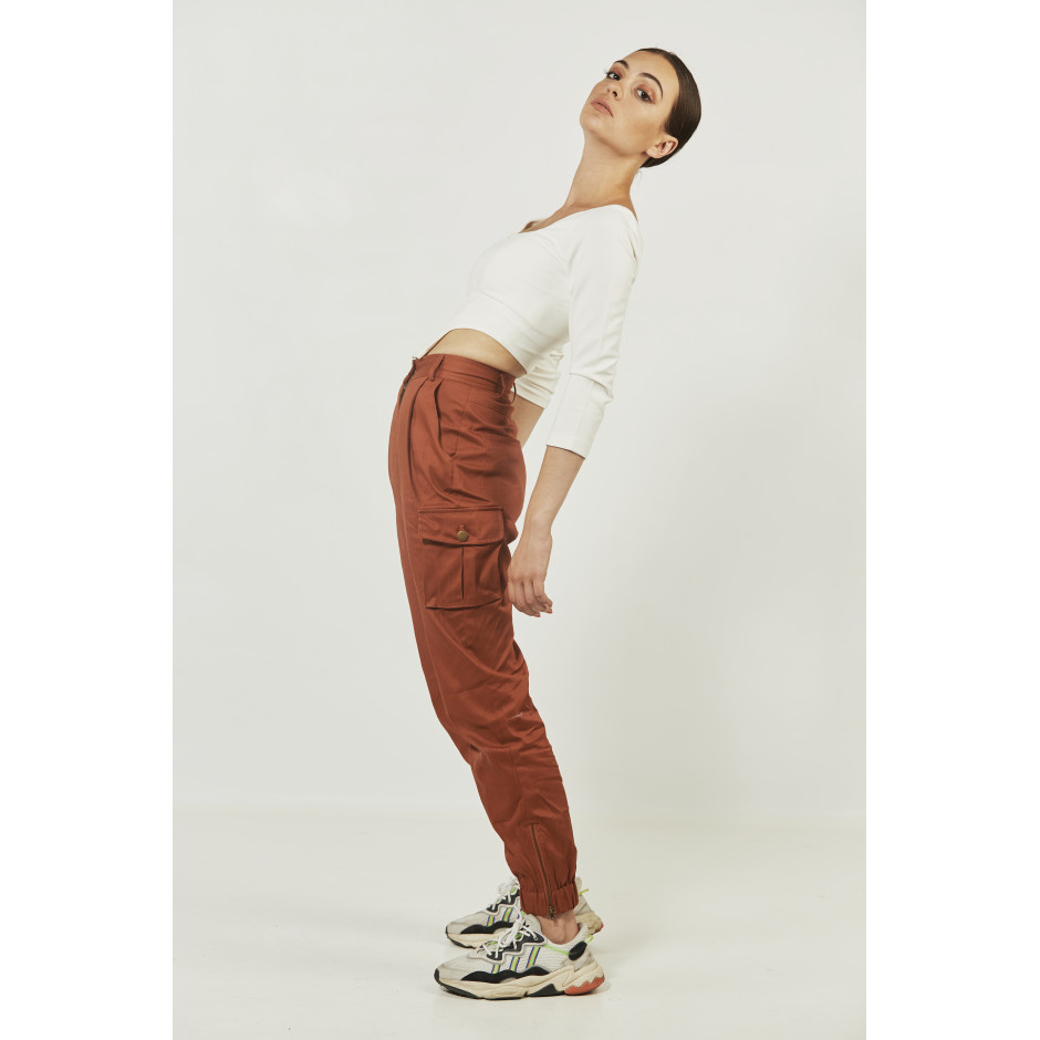 ROSA - pantalon rouille