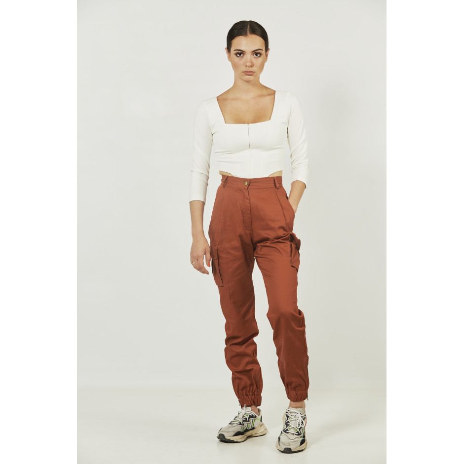 ROSA - pantalon rouille