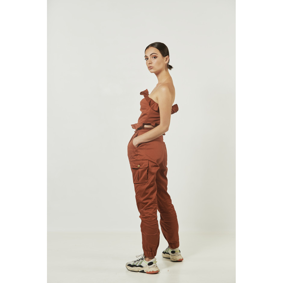 ROSA - pantalon rouille